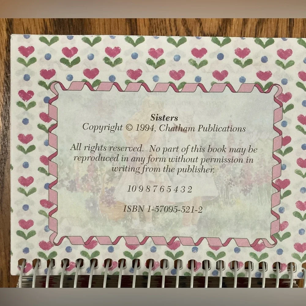 🌷👯‍♀️🗓️👯‍♀️🌷Sisters Spiral Perpetual Calendar - VINTAGE 1994 -Great Condition